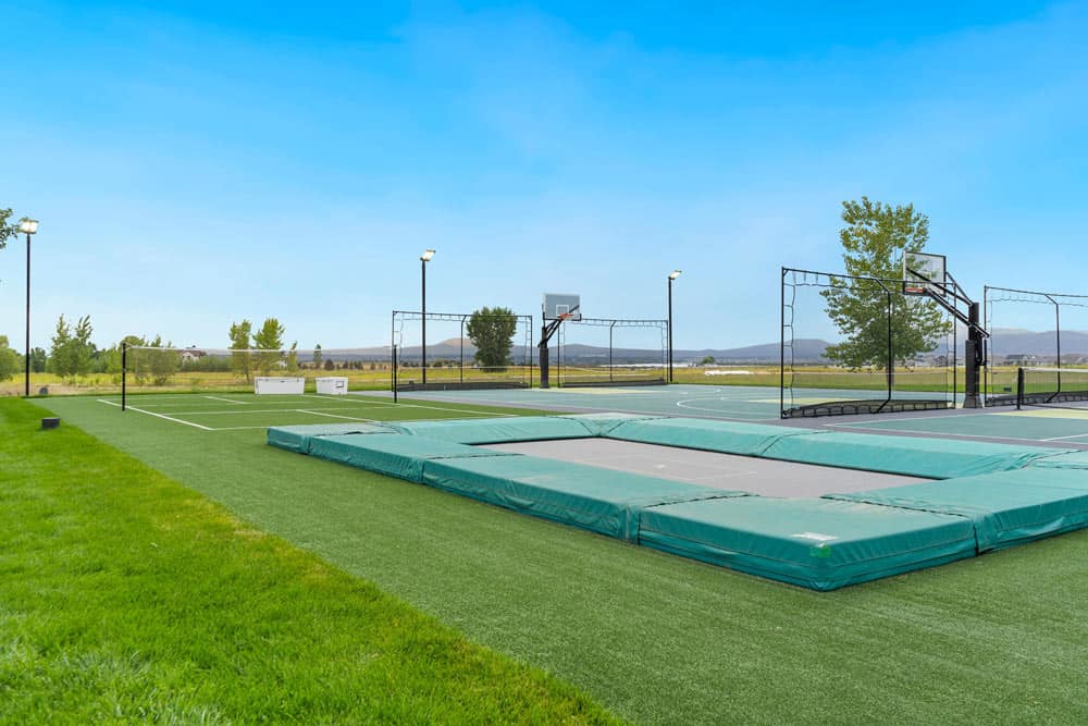 Harmonic Series custom design Athlete's Home Retreat - Tennis Court Outdoors