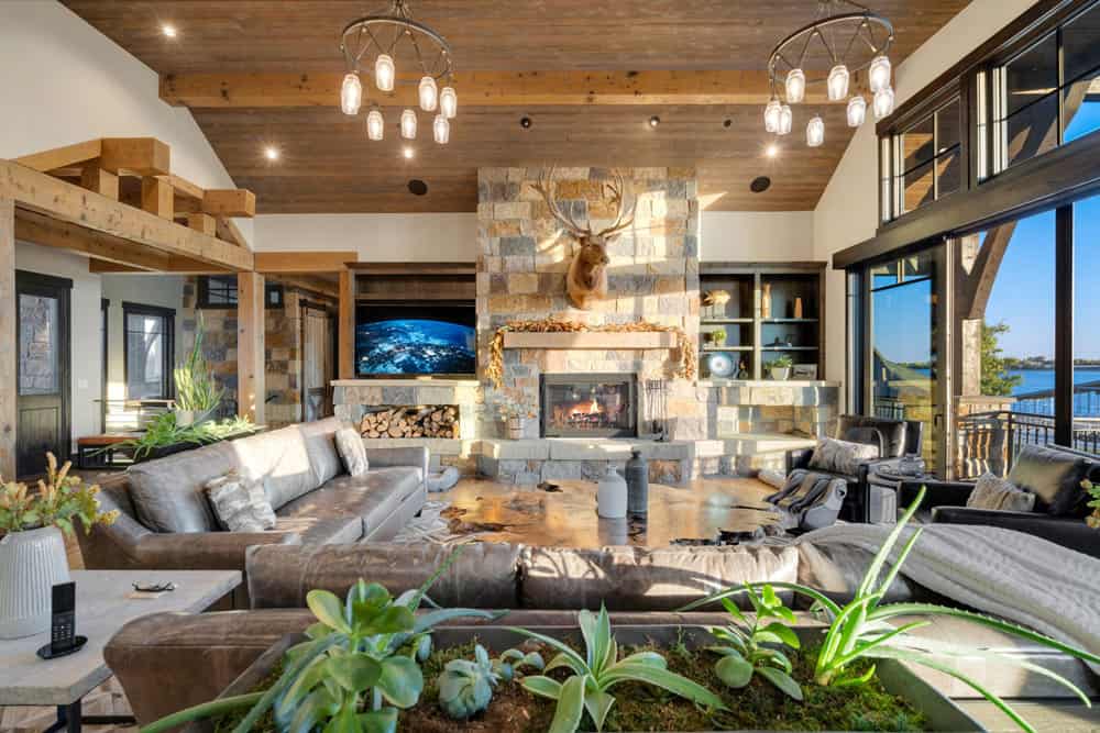 Harmonic Series custom design Colorado Ranch Retreat - living room