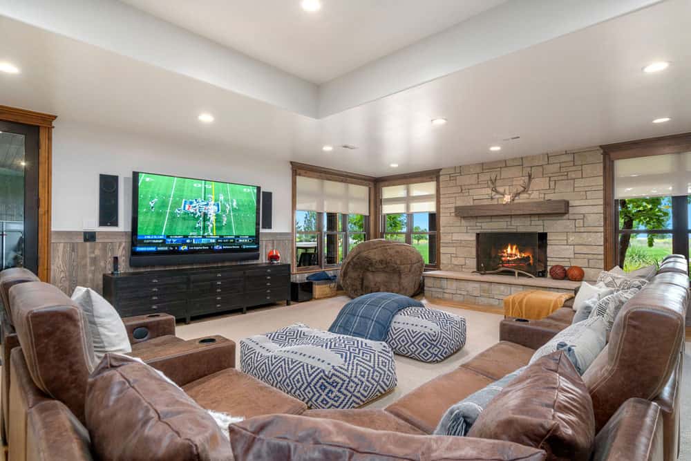 Harmonic Series custom design Athlete's Ranch Retreat - Living Room View